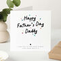 Personalised Father’s Day Card Daddy From Child Stars Design Keepsake Card From Daughter Son Custom Message Modern Minimal Card, thumbnail 1 of 4