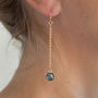 Long Blue Sapphire Earrings, thumbnail 1 of 3