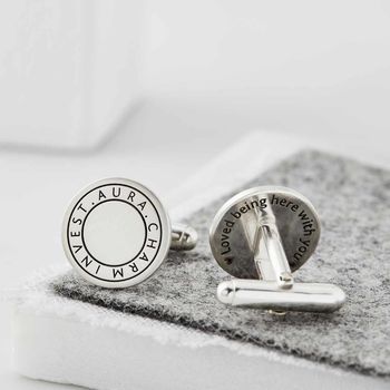 Personalised Coded Coordinate Cufflinks, 2 of 4
