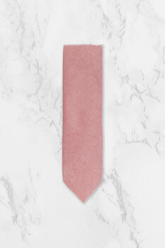 Wedding Handmade 100% Cotton Suede Tie In Pink, 5 of 6