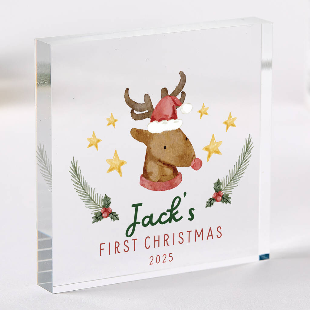 Baby’s First Christmas Gift Acrylic Block, 1 of 4