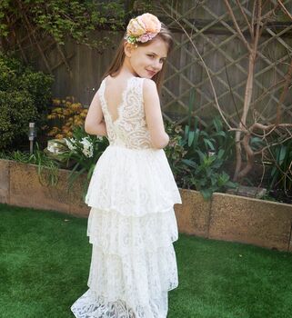 Aphrodite ~ Ivory Lace Dres ~ Flower Girl|Party Dress, 4 of 4