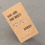 Bees Knees Sterling Silver Bee Earrings, thumbnail 1 of 10