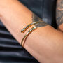 Cross Open Drop Bangle In Gold Vermeil Plated, thumbnail 2 of 5