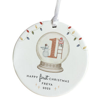 Personalised Baby’s First Christmas Gift Ceramic Ornament, 7 of 7