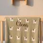 Personalised Elephant Knitted Baby Blanket, thumbnail 4 of 6