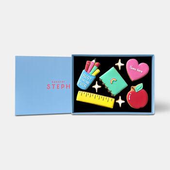 Personalised Thank You Teacher Iced Biscuits Letterbox Gift, 3 of 9