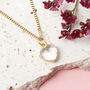 Gold Plated Heart Clear Quartz Gemstone Necklace, thumbnail 1 of 7