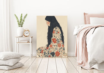 Female Flower Dress Art Print, 3 of 3