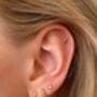 Sterling Silver Rectangular Hoop Earrings, thumbnail 2 of 12