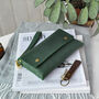 Green Leather Clutch Bag, thumbnail 1 of 6