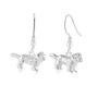 Sterling Silver Shih Tzu 3D Earrings, thumbnail 2 of 5