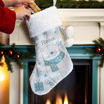 Personalised Polar Bear Christmas Stocking, 3 of 4