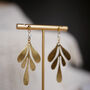 Freshwater Pearl And Fine Brass Drop Earrings, thumbnail 3 of 5