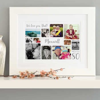 Personalised 80th Birthday Photo Collage, 4 of 12