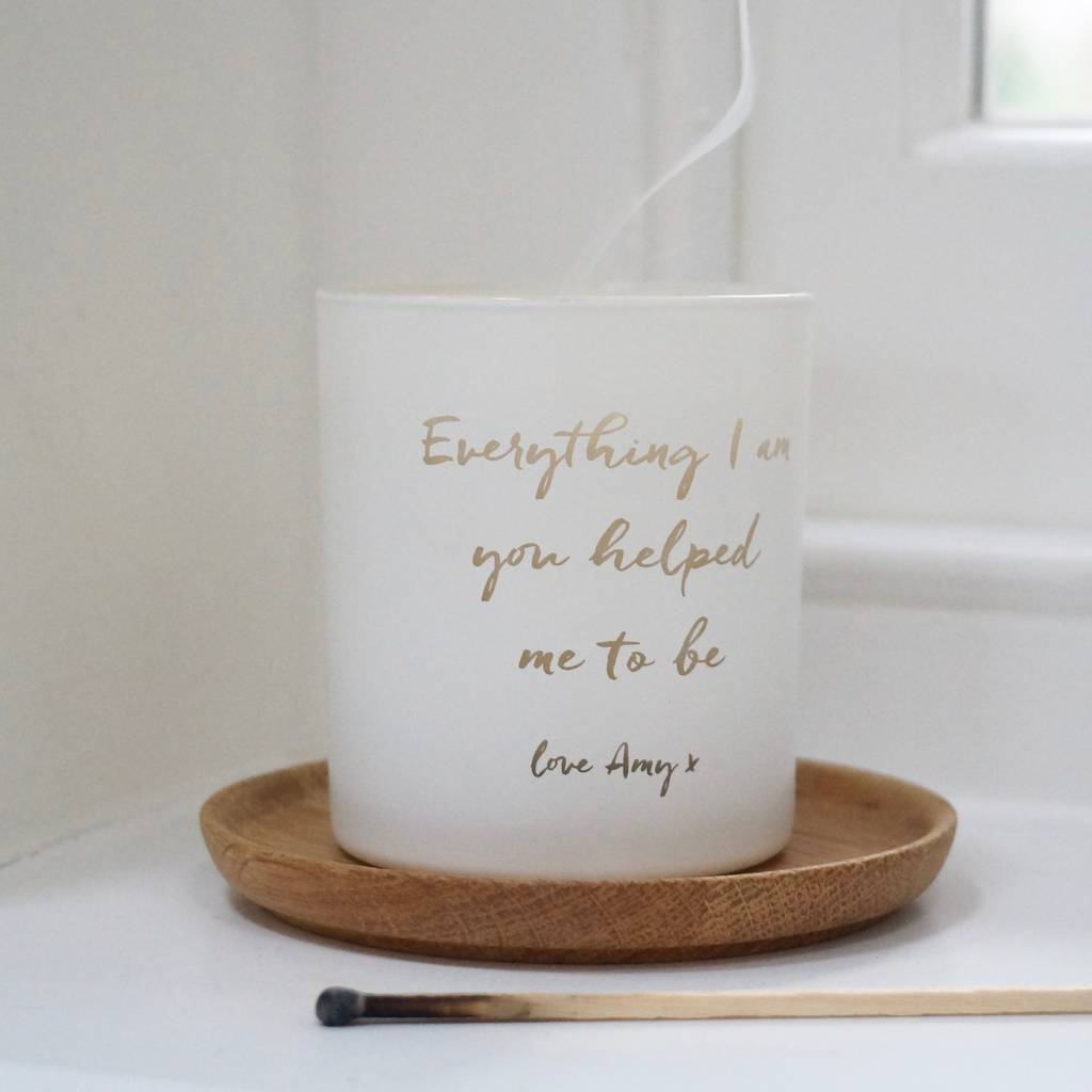 personalised everything i am scented candle by illumer
