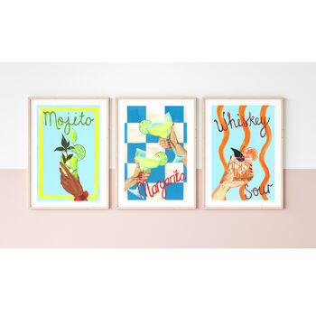 Vibrant Cocktail Wall Art Print Set, 12 of 12