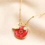 Personalised Pressed Birth Flower And Heart Charm Necklace, thumbnail 3 of 8