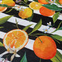 Cushion Cover With Orange And Lemon And Black Striped, thumbnail 2 of 7