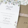 Periwinkle Foliage Concertina Wedding Invitations, thumbnail 6 of 9