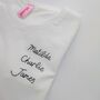 Hand Embroidered T Shirt With Children's Names, thumbnail 4 of 7