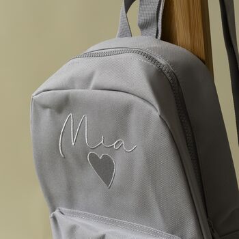 Personalised Name And Heart Toddler Backpack, 3 of 4