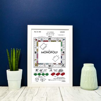 Framed Monopoly Coloured Patent Art Print, 7 of 7