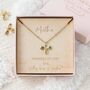 Gold Bumblebee Pendant Bracelet In Personalised Gift Box, thumbnail 3 of 5