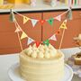 Colourful Happy Birthday Bunting Cake Topper, thumbnail 1 of 3