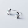 Sterling Silver Rocket Ship Stud Earrings, thumbnail 1 of 4
