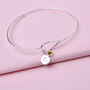 Personalised Sterling Silver Knot Birthstone Bangle, thumbnail 4 of 8