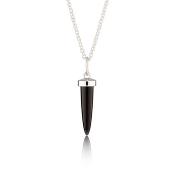 Black Spike Necklace With Slider Clasp, 5 of 8