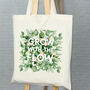 Grow With The Flow Botanical Tote Bag, thumbnail 1 of 3