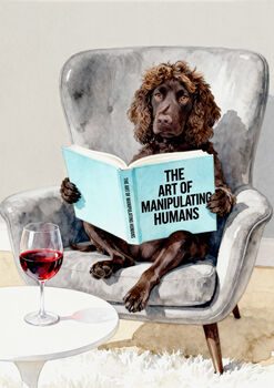 Your Own Dog Reading Book, 'How To Train A Human' Print, Customise Colours And Book Title, 7 of 12