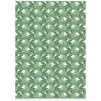 Green Tropical Palm Leaf Wrapping Paper, 2 of 3