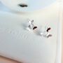Sterling Silver Butterfly Cluster Stud Earrings, thumbnail 5 of 6