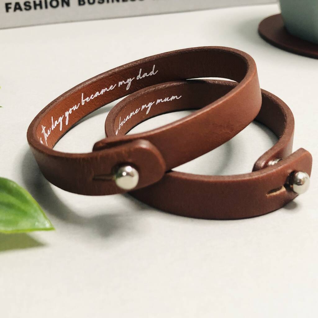 Personalised Special Event And Date Leather Bracelet, 1 of 7