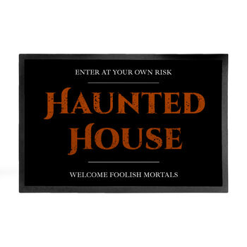 Personalised Halloween Haunted House Indoor Doormat, 3 of 4