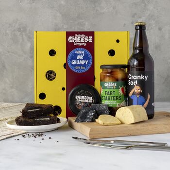 Mr Grumpy Cheese And Beer Gift Box, 4 of 5