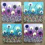 Dandelions And Alliums Coasters X Two, thumbnail 1 of 5