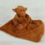 Scottish Highland Cow Brown Toy Soother, Boxed, thumbnail 1 of 12