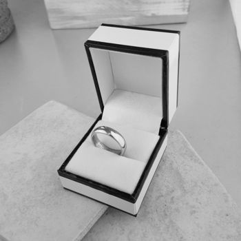 Gentleman's Palladium Wedding Ring With Personalisation, 2 of 10