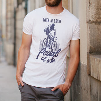 Personalised Bike Pedal It Out Mens T Shirt Gift, 2 of 2