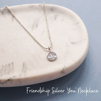 Solid Silver Friendship Charm Necklace Set, 5 of 8