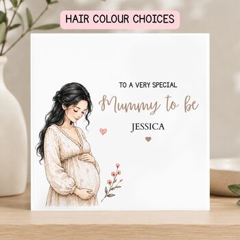 Mummy To Be Birthday Card, New Mum Card, Hairstyle Choices, 2 of 5