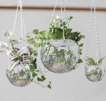 Personalised Disco Ball Hanging Planter, 9 of 10