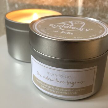 Mum To Be 'The Adventure Begins' Aromatherapy Candle, 5 of 7