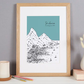 Personalised St Lucia Print, 9 of 9