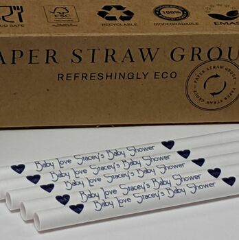 Personalised Baby Shower Paper Straws, 5 of 7