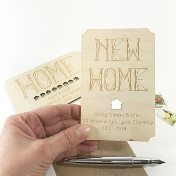Personalised New Home Card Geometric Design, 5 of 5